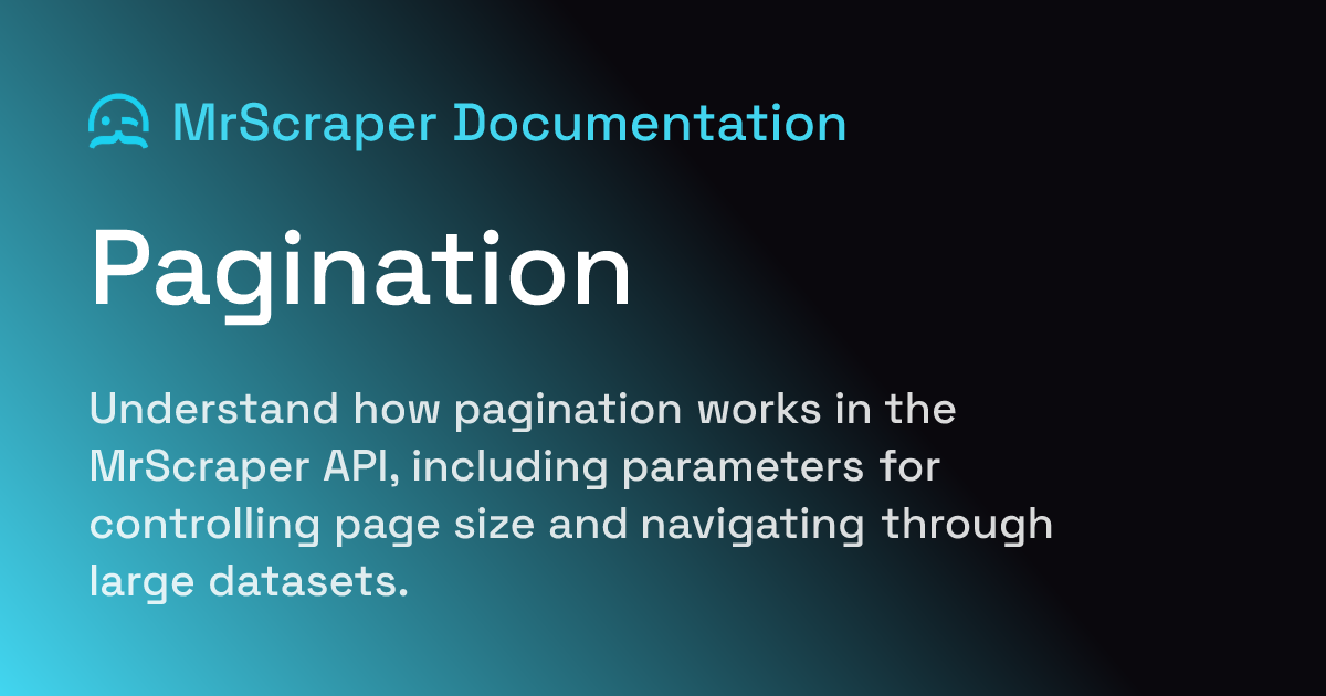 Pagination | MrScraper Documentation