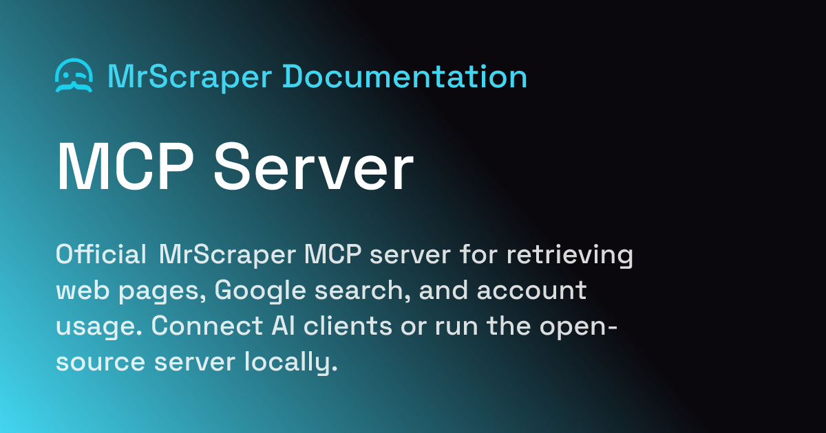 MCP Server | MrScraper Documentation
