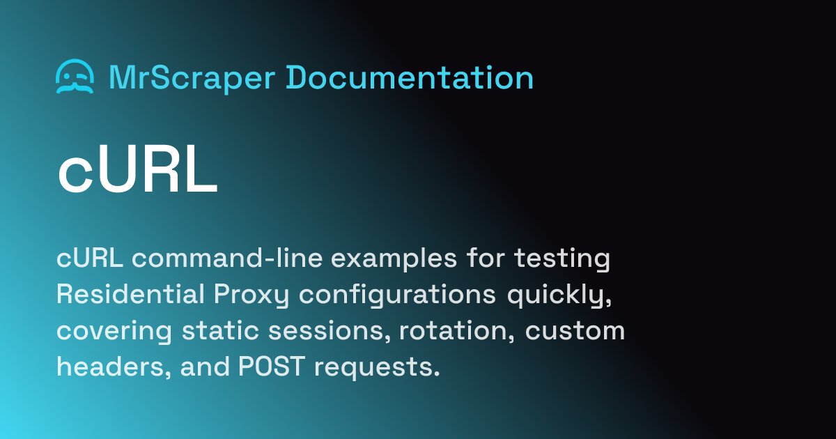 cURL | MrScraper Documentation