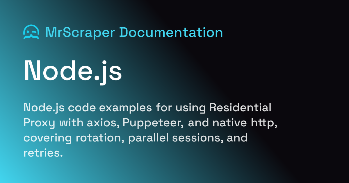 Node.js | MrScraper Documentation